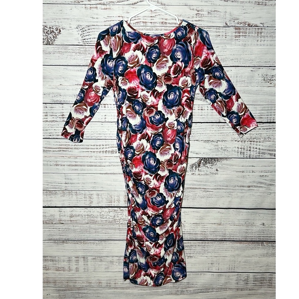 Isabella Oliver for A Pea In The Pod Size 3 (fits 8) Maternity Rose Floral Pink - Picture 9 of 16